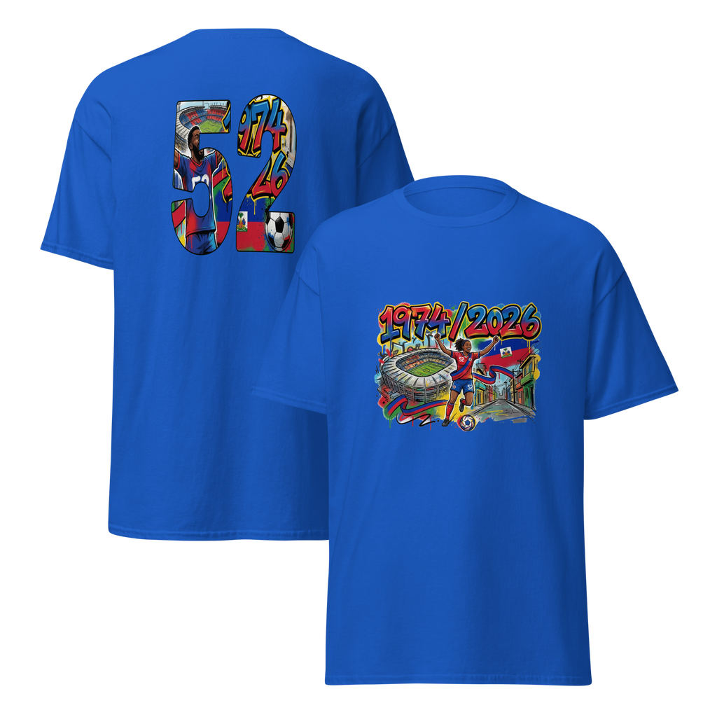 Haiti World Cup Unisex Front and Back T-Shirt 100% Cotton