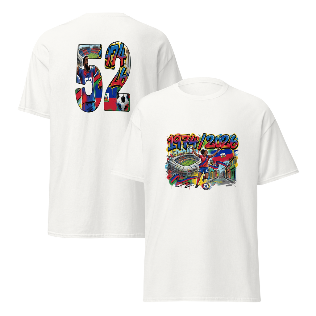 Haiti World Cup Unisex Front and Back T-Shirt 100% Cotton